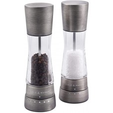 Cole & Mason Derwent Titanium Gourmet Precision+ Salt & Pepper Mill Set 19cm